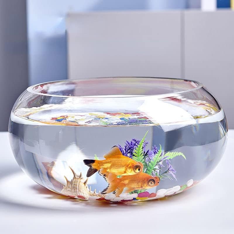 金魚鉢 丸型金魚鉢 ガラス 透明 テーブル アクアリウム ボウル 観葉植物 大容量 おしゃれ インテリア 容器 オブジェ テラリウム