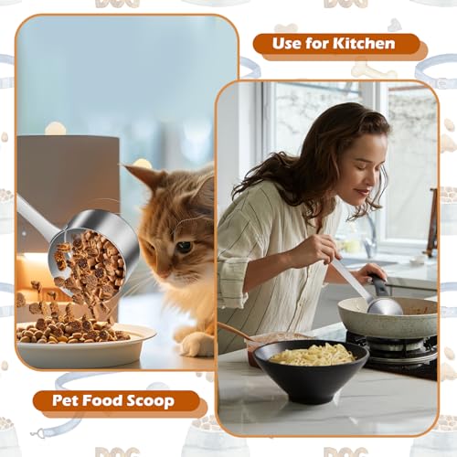 Vaso medidor para comida de perro de acero inoxidable miniatura 6