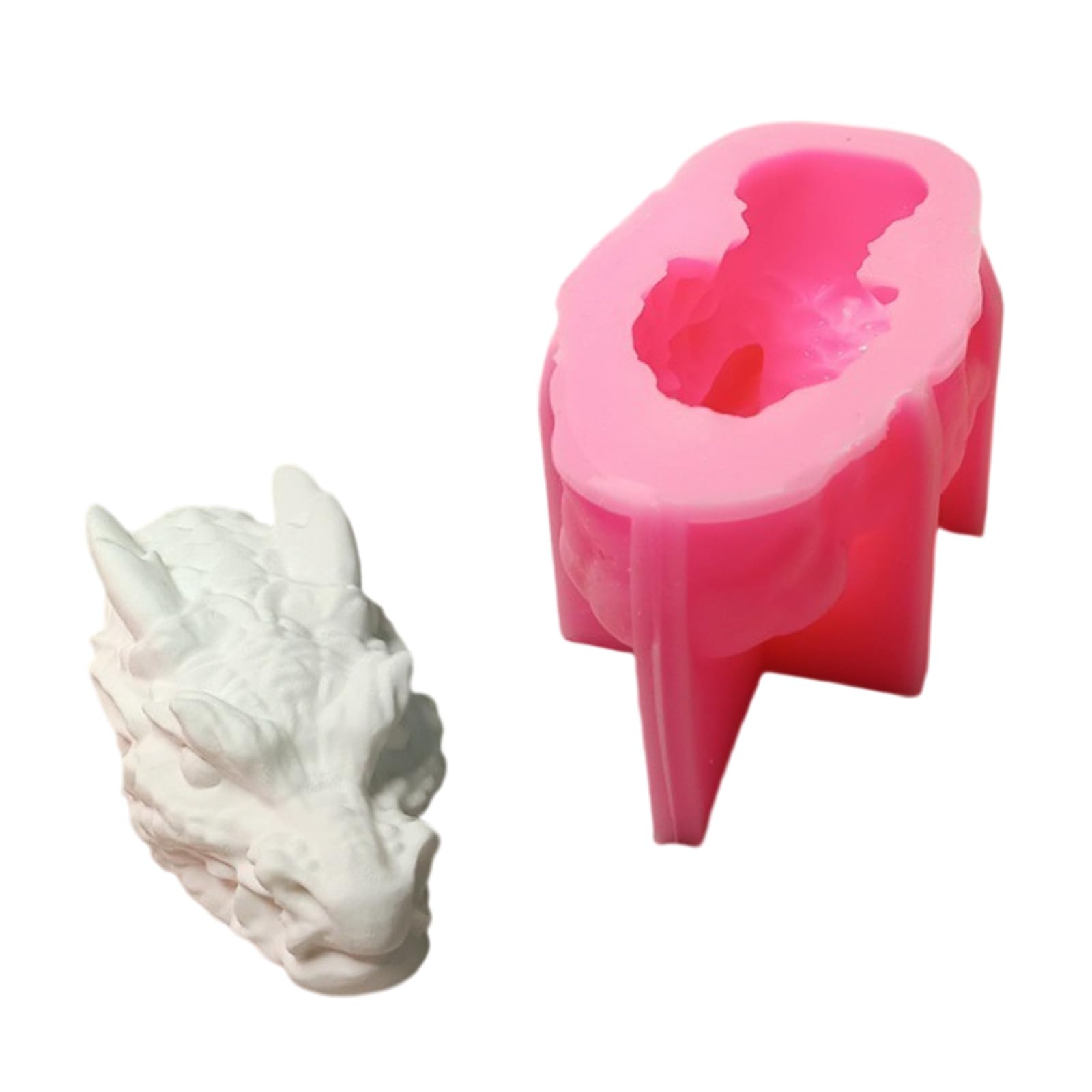 Zbiianxer 3D Dragon Head Silicone Molds For Epoxy Resin Soap Gypsum Decoration Fondant Silicone Molds For Chocolate Candy