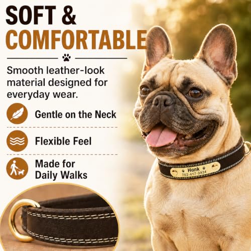 AM PET Vegan Leather Dog Collar