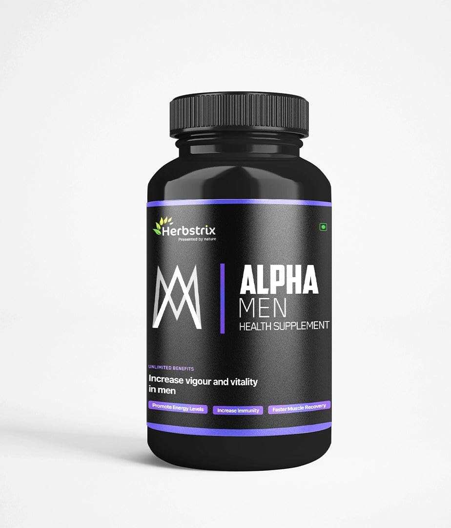 Alpha Men Ayurvedic Testosterone Booster Tablets with Ashwagandha, Safed Musli and Gokhru – Stamina, Strength & Vitality, Pack of 30-image-47