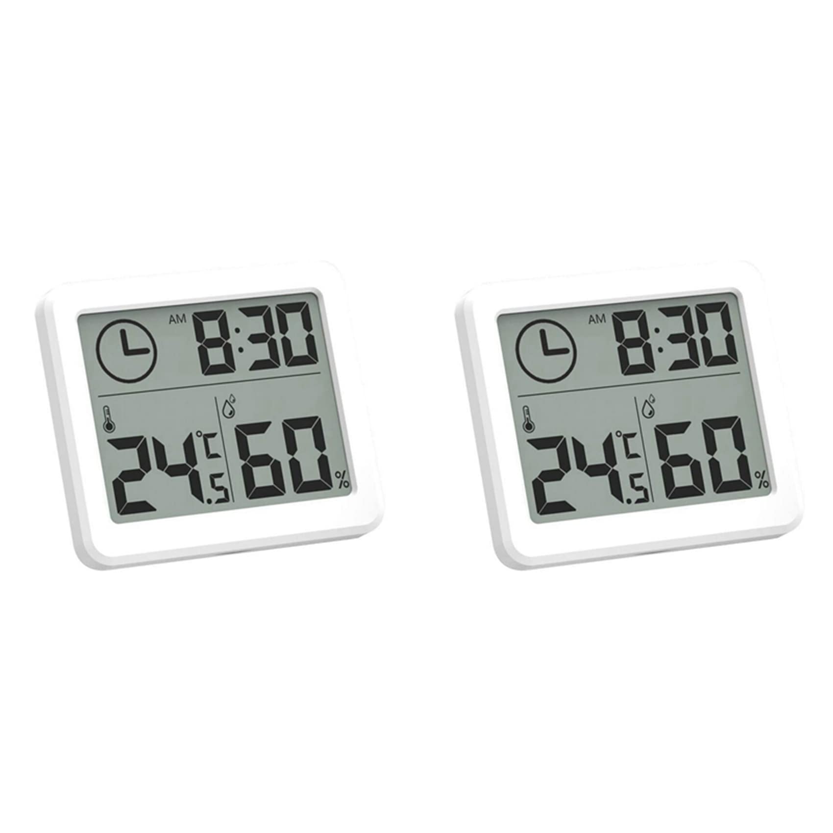Jnchdghwa 2X Room Thermometer, Humidity Meter, Temperature and Hygrometer with LCD Screen Monitor Temperature and Humidity
