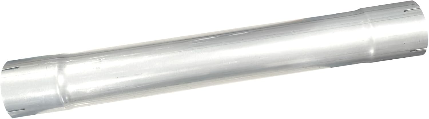 Silver Galvanized 4-inch Straight Exhaust Pipe Tubing, 30" Long Universal Connector Adapter Tube, Steel Metal Tubing
