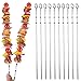 Griglia per arrosticini, Spiedini di Kebab in Acciaio Inossidabile, 10 Pezzi Spiedini per Barbecue, Spiedini Verdure, Riutilizzabili 38cm per Barbecue Grigliatura Carne Verdure BBQ Bastone