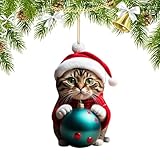 【Delicati ornamenti natalizi per animali】: L'ornamento gatto per Natale è un ottimo modo per creare ricordi duraturi e amorevoli, molto adatto per decorare gli alberi di Natale e la casa.