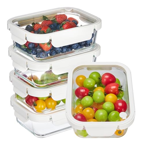 Vtopmart 5 Pack 35oz Glass Containers