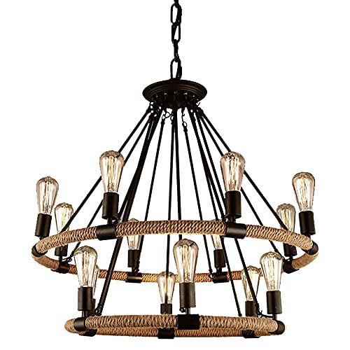 Lustre en métal rustique pour remplacer un éclairage de cuisine sombre et daté
