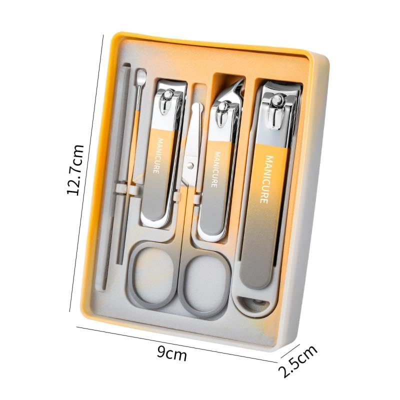 BALTHAZAR,7 in 1 Nail Clipper Set Manicure Pedicure Kit for Men, Women and Adults Sharp Stainless Steel Hand Nail Cutter for Fingernail & Footnail Travel Kit Perfect For man and women 1