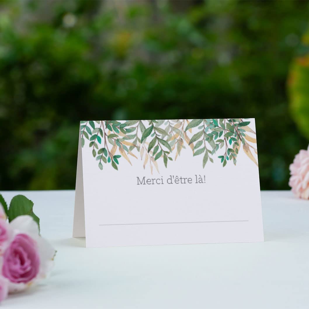 Marque-places Mariage Partycards - Lot De 50 Cartes A7 - Pour Décoration De Table Élégante