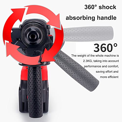 SDS-Bohrhammer 4 Funktionen Mit Vibrationskontrolle Und Sicherheitskupplung, Schwerer Abschlaghammer Für Beton… – Bild 4