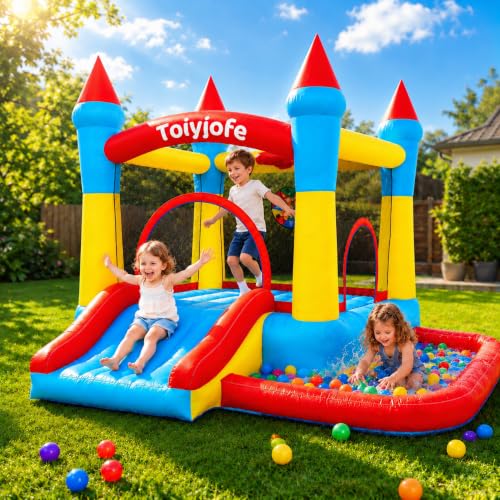 Bounce House for Kids 3-6, Toddler Indoor Outdoor Inflatable Bouncy Castle