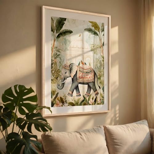 Image of kotart Decorative Traditional Wall Art Home Decor Madhubani Painting poster With Frame For Living Room Bed Room Hotel Wall Decor Digital Reprint (14X20 inch)