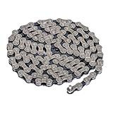 Hycline 自転車 チェーン 6/7/8速 9速 10速 （6/7/8/9/10スピード）変速/単速 合金鋼 ソリッド ロードバイク マウンテンバイク 自転車用チェーン 変速 6/7/8s 1/2x3/32インチ 116リンク 灰色