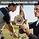 LIGE Uhren Herren Gold, Quarz Analog Armbanduhr Herren, Europäisches Kompassdesign, Gelb-braun Lederband, 3AM Wasserdicht（3M）, Herrenuhr Leuchtzeiger, Business Outdoor Freizeit