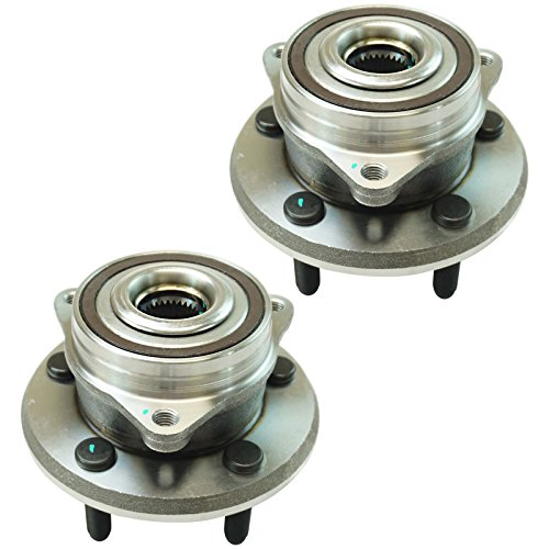 Image of TRQ Front Left and Right Wheel Bearing and Hub Assembly Set 2 Piece Compatible with 2011-2021 Jeep Grand Cherokee 2022 Grand Cherokee WK 2011-2023 Dodge Durango