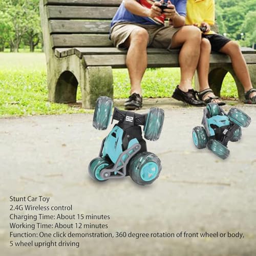 Image of Brand Conquer Remote Control Rock Crawler Mist Smoke Spray Function, High Speed 1:18 RC Car Toys for Boys 2WD Off Road Vehicle Toy Cars for Kids Monster Truck Rock Climbing Car Toy (Stunt Cars Blue)