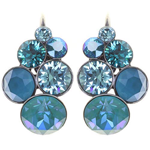 Preisvergleich Produktbild Ohrring PETIT GLAMOUR / KONPLOTT - Exklusiver Modeschmuck mit Swarovski Elements / Ohrhänger mit Glitzer-Steinen / Ohr-Schmuck für Damen in Weiß, Türkis, Blau, Rot, Multi