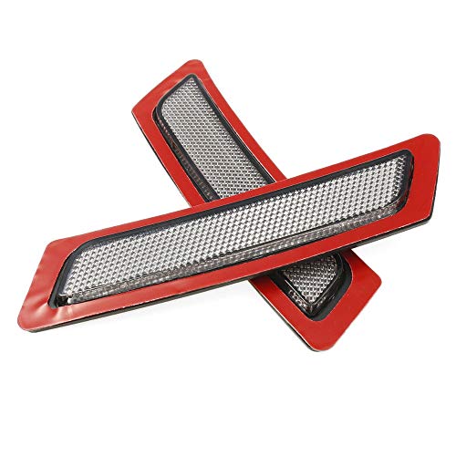 Image of 2pcs for BMW F10 5 Series 2011-2014 Front Side Marke Fender Bumper Reflector (Gray)