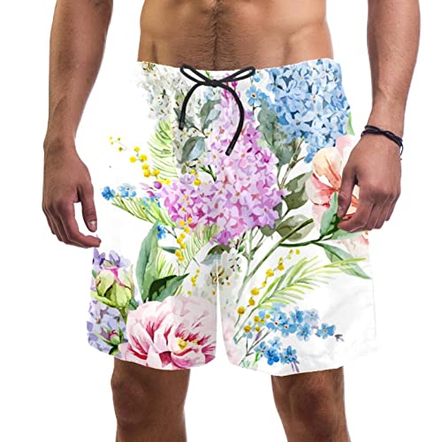 Short de bain pour hommes aquarelle lilas contre l'humidité