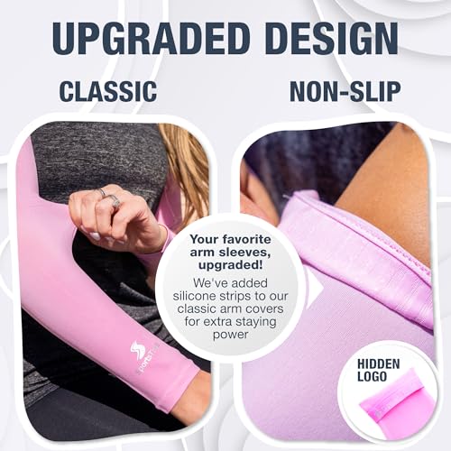 Image of SportsTrail Cooling Arm Sleeves for Men & Women - Breathable, UV Sun Protection, Sports Arm Sleeves for Women, Men & Youth