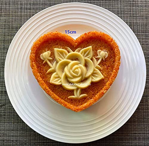 STICKY RICE CAKE MOLD HEART SHAPED Khuon Nhan Xoi Hoa Hong trai tim VINH TRUONG (Rose/Heart) - Thumbnail 2