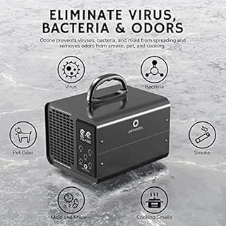 Airthereal MA10K-PRO SMART Generatore di Ozono WiFi – Purificatore d’Aria, Deodorante e Sterilizzatore – Potenza Ozonizzatore e Timer Regolabili per Stanze di Qualsiasi Dimensione – Nero