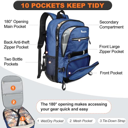 Mochila de viaje ligera Seektop 40L para hombre y mujer miniatura 2