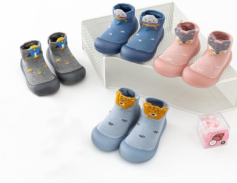 Baby Non Slip Socks Shoes Toddler Girls Boys First Walking Shoes Infant Indoor Floor Slipper Sneakers 2 Pairs - Image 6
