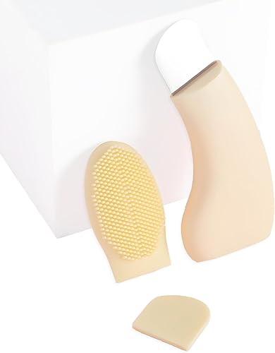 Herramientas removedoras de puntos negros con cepillo, raspador facial de silicona para limpieza profunda, espátula facial, removedor de puntos