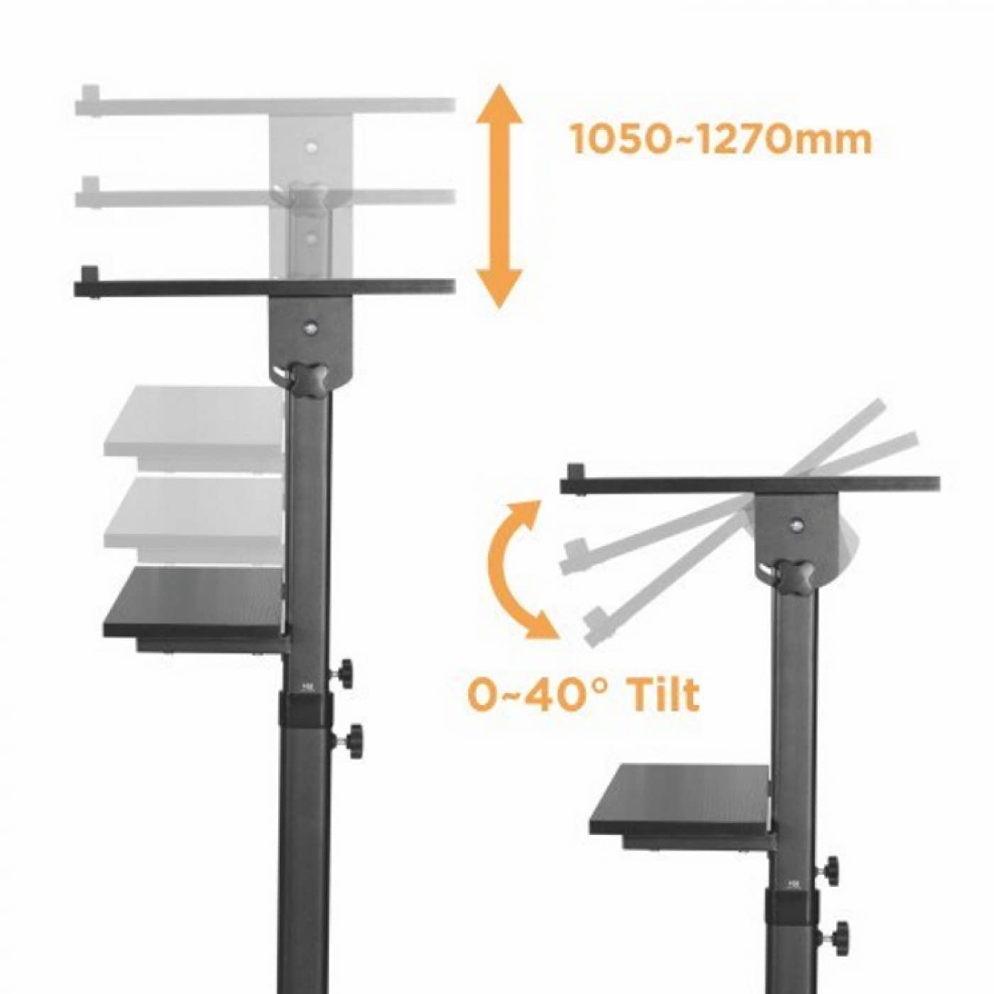 VDD Pupitre lutrin - Meuble de présentation - Mobile - réglable en Hauteur