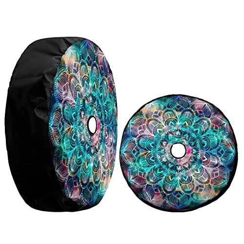 Image of Donut 1 Spare Tire Cover with Backup Camera Hole Wheel Tire Cover Fit Trailer, RV, SUV and Many Vehicle 18inch