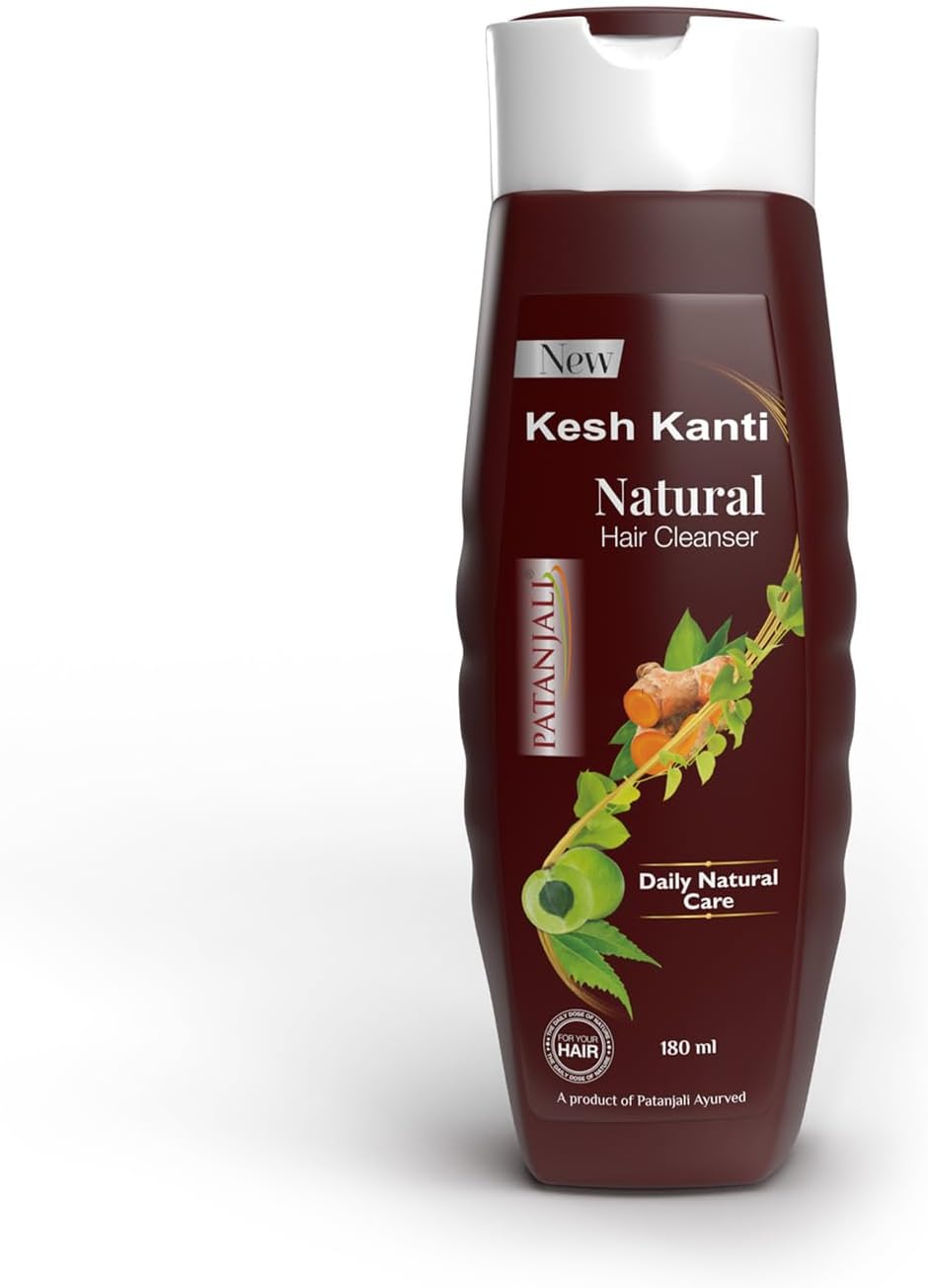 Kesh Kanti Natural Hair Cleanser 180ML, Natural Nourishing Shampoo, Herbal Care for Healthy Hair, Scalp Cleansers for Men and Women, For All Types