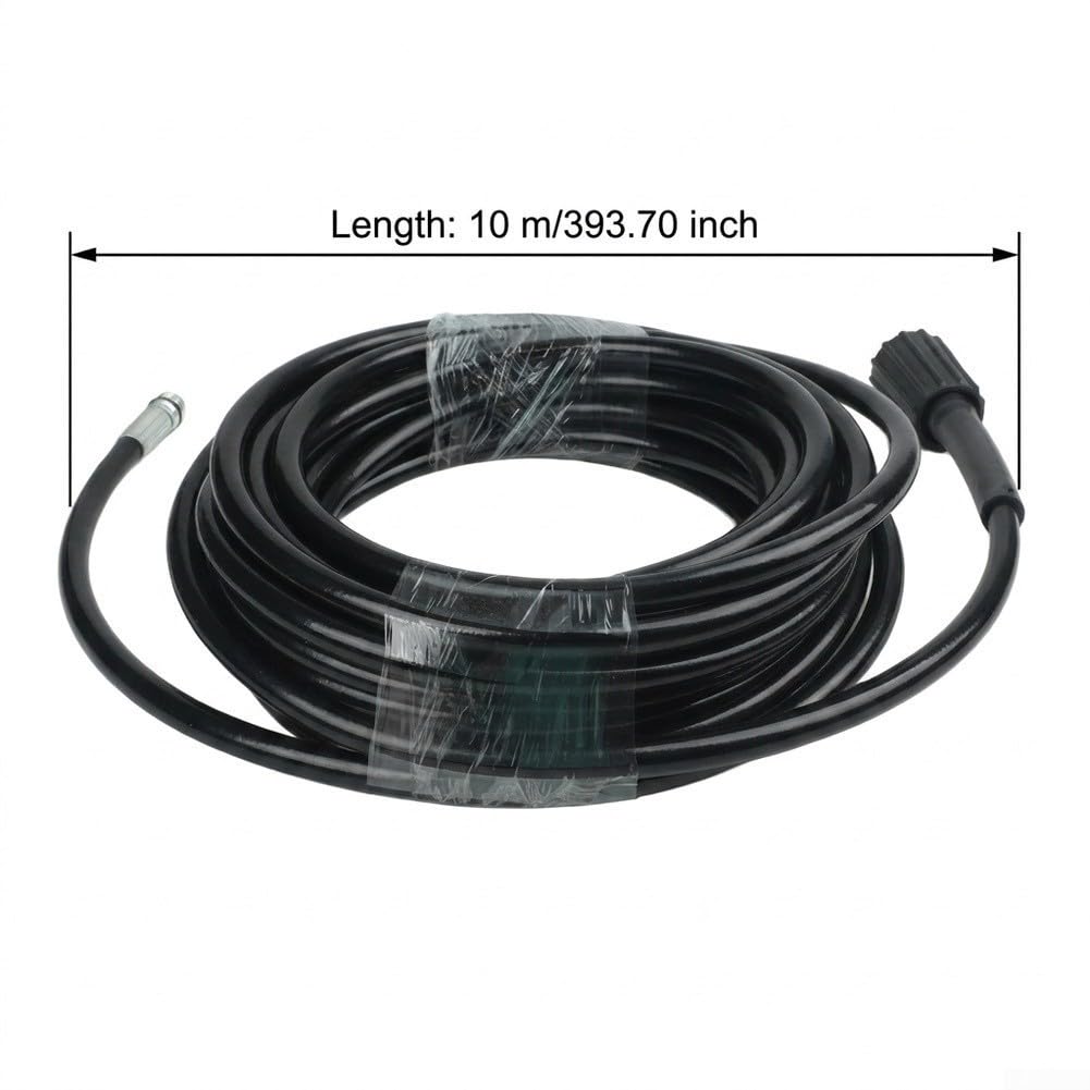 Tuyau de nettoyeur haute pression 10 m 140 bar avec buse rotative de nettoyage des canalisations, tuyau en PVC résistant aux déchirures pour Karcher K2, déboucheur d'égout