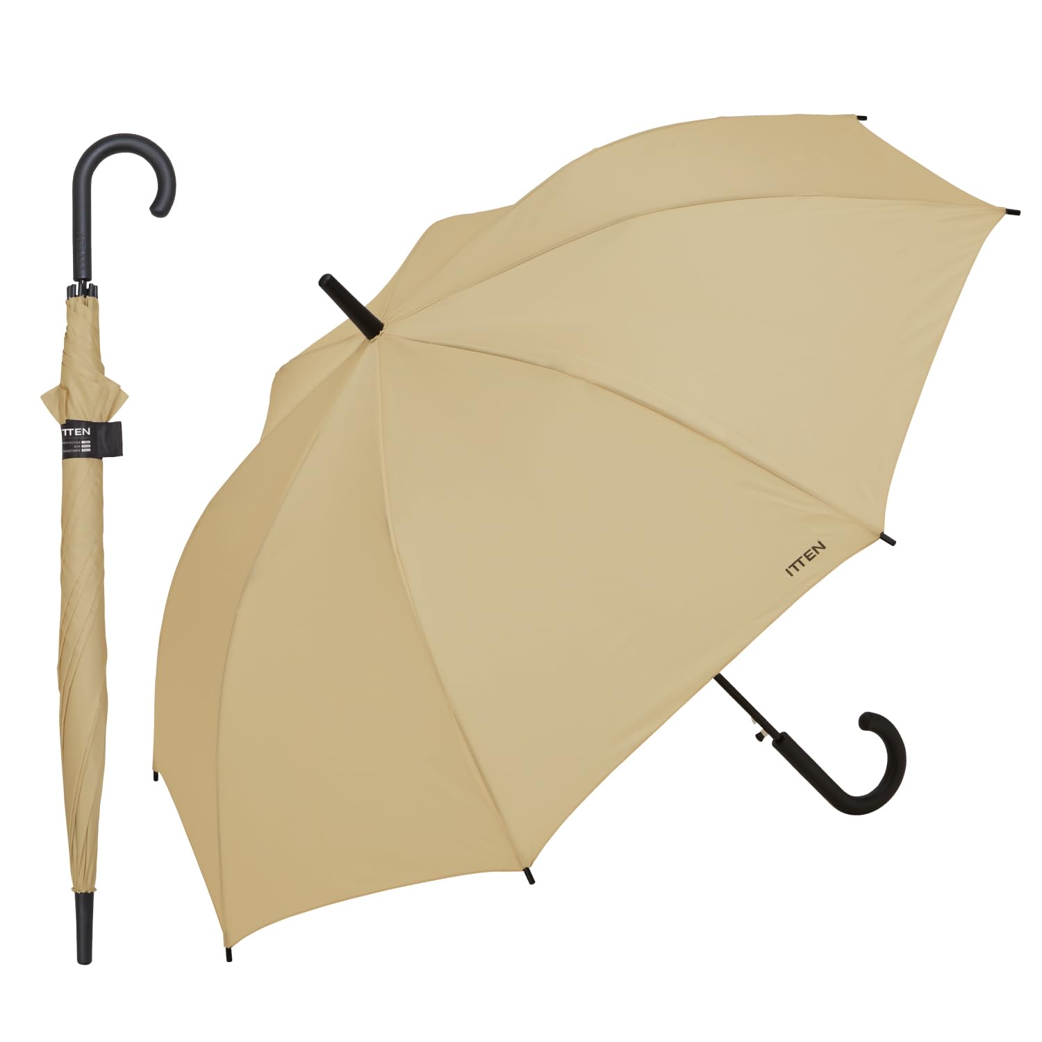 ITTEN Produced by Wpc. 長傘65cm ベージュ 晴雨兼用…