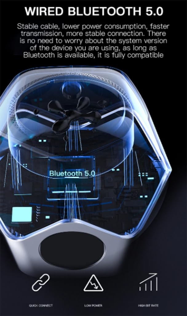 Altoparlanti fluidi magnetici, Altoparlanti visivi Intelligenti per la casa, Altoparlanti Bluetooth Intelligenti, Adatti per uffici e Sale Giochi