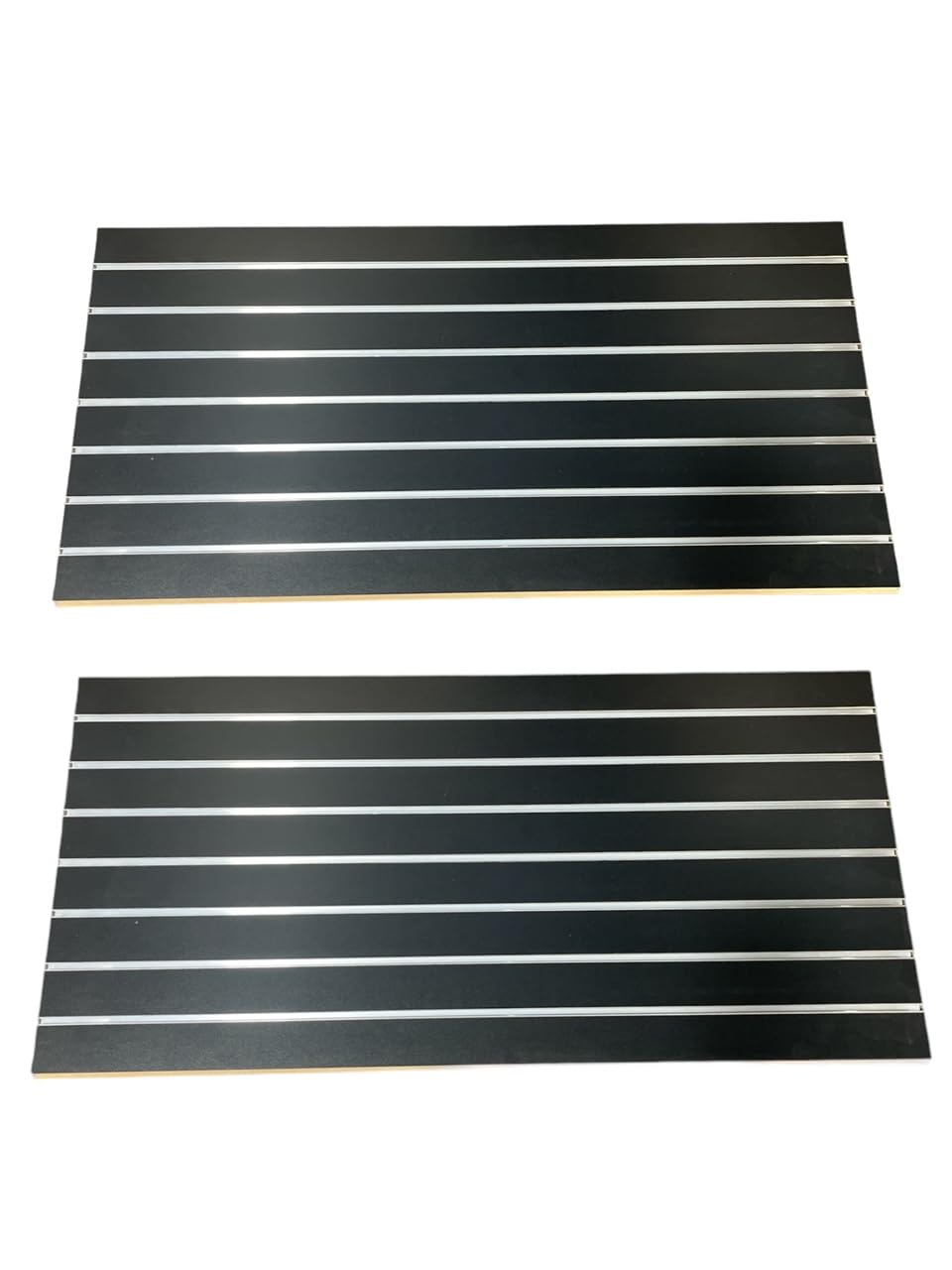 Only Hangers 24" H x 48" L Slatwall Panels with Metal Inserts - White, Black, Maple, and Barnwood (BLACK)