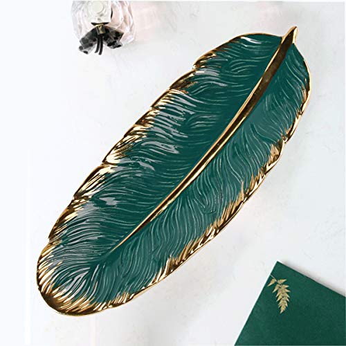 E-Senior Jewelry Tray Marble Ceramic Jewelry Dish Holder Rings Earrings Bracelet Watch Organizer