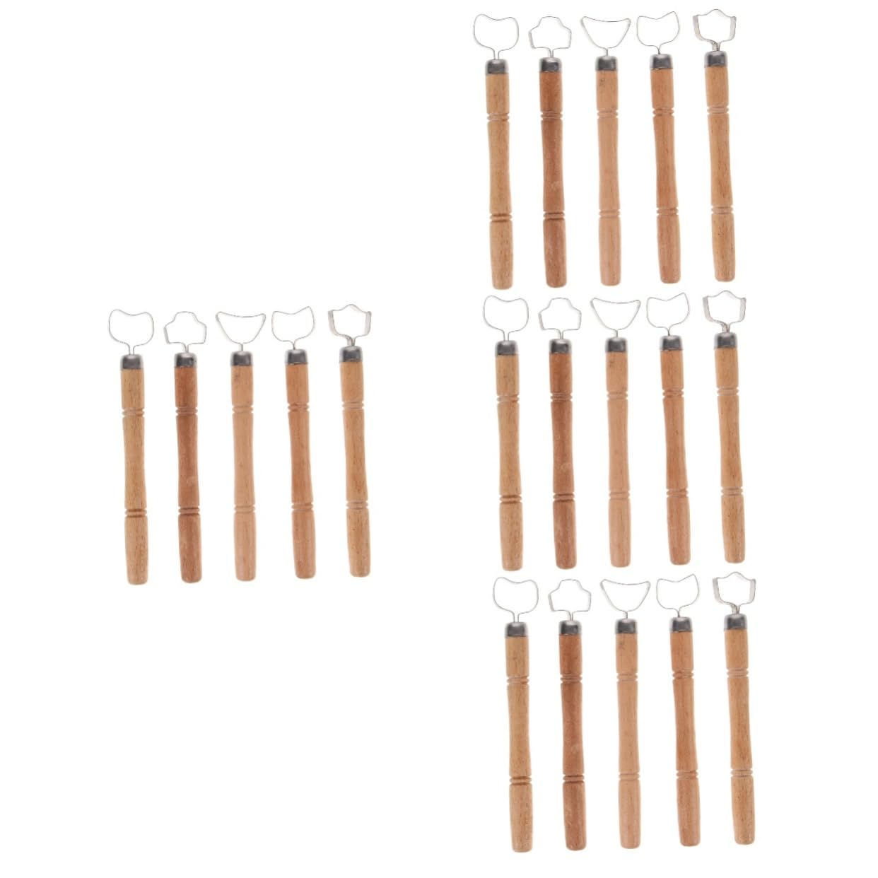 OSALADI 4 Set Strumenti Artigianali in Argilla Polimerica Strumento per Intagliare L'argilla Ceramica Utensili Strumento di Scultura di Argilla Strumenti di Modellazione caffè 5 Pezzi * 4