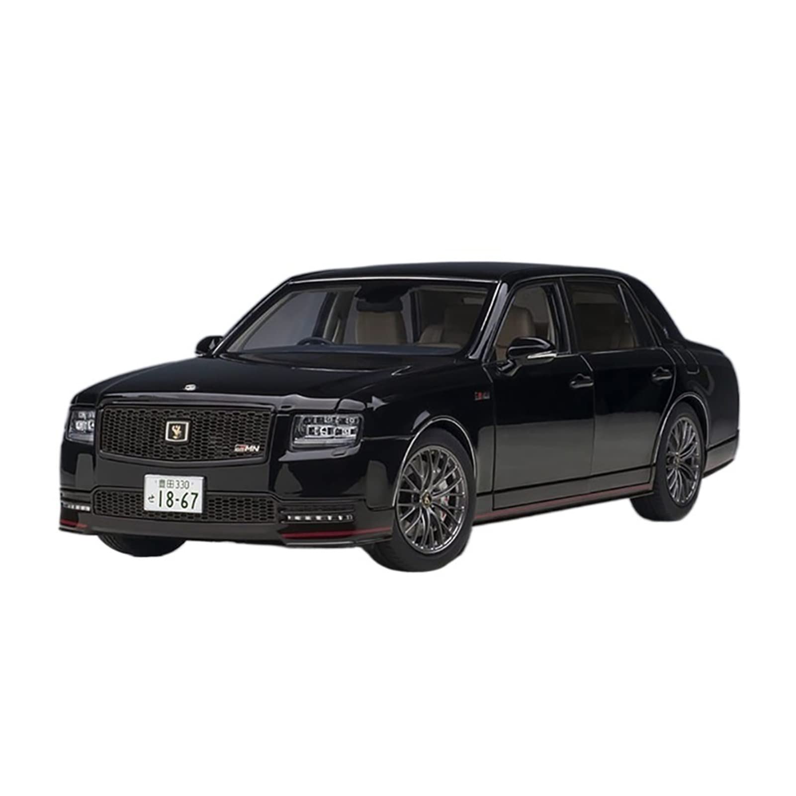 YSAEDATY For AUTOART 1/18 Toyota Century GRMN Car Model+small Gift Scale Model Gift(Black)