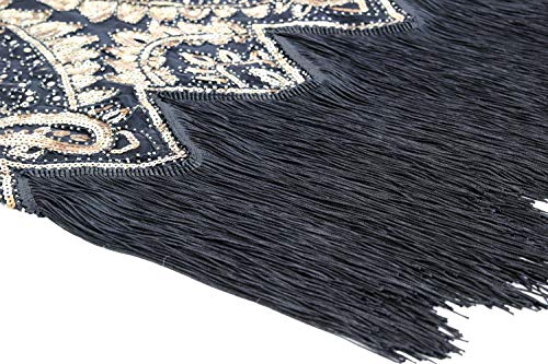 Image of Women 1920s Gatsby Vintage Sequin Flapper Fringe Party Plus Dress with 20s Accessories Set