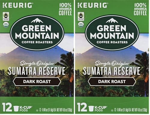 Image of Green Mountain Coffee Roasters Sumatra Reserve Keurig Single-Serve K-Cup Pods, Dark Roast Coffee, 12 Count (Pack of 2)