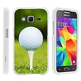 Compatible with Samsung Galaxy Core Prime Case | Prevail | Win 2 [Slim Duo] Slim Compact Fit 2 Piece Hard Snap On Case on White Sports and Games by TurtleArmor - Golf Ball Tee
