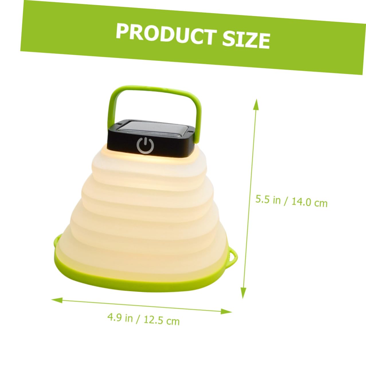 Linterna LED Portátil Plegable Solar USB 6 Uds Verde para Acampar | 500 Mah, Abs Asa, Ip67, para Colgar en Tiendas y Ramas, Uso en Emergencias