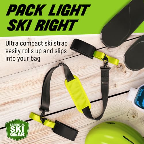 Gradient Fitness Shoulder Ski & Pole Carrier Strap, Snowboard & Downhill Skis Strap