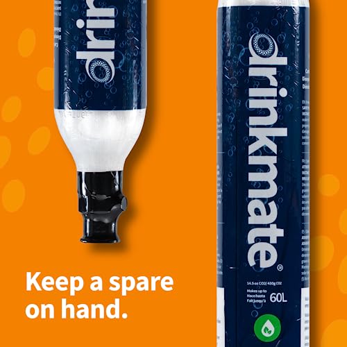 Drinkmate Threaded 60L CO2 Exchange Carbonation Cylinders, Compatible w/SodaStream (Screw-In), Aarke, Ninja Thirsti, 14.5 Oz, Cartridge Gas Canister Refill (Set of 2) - Thumbnail 3