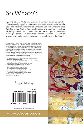 Applied Biblical Worldview: Essays on Christian Ethics - Image 2