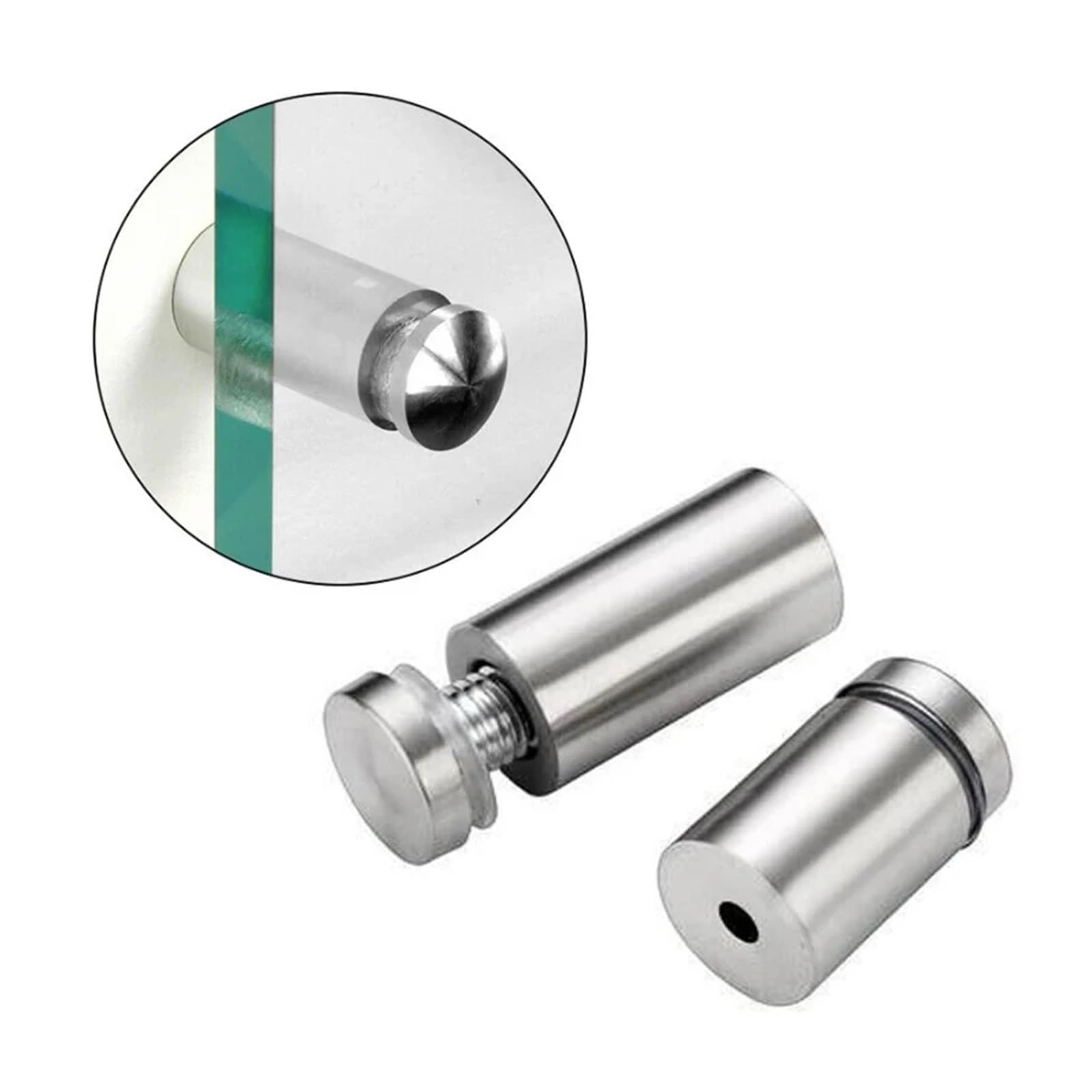 Soportes de aluminio, Tornillos y fijaciones de separación vidrio acero inoxidable 12/16/19 mm 20-60 Paquete 10-50 piezas(19x40mm,30 PCS)