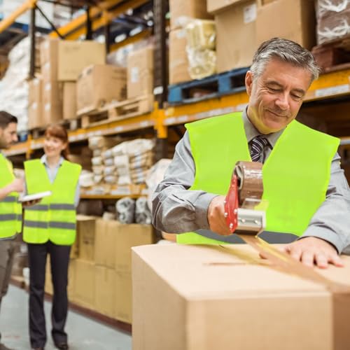 TIVUNORON Warnwesten Auto 5er Set, Reflektierende Warnwesten, Sicherheitsweste Auto Warnweste Gelb, Warnschutzweste, Pannenweste, Sicherheitswesten für Erwachsene