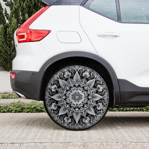 Image of Spare Tire Cover for RV Trailer, Nationality Bohemia Mandala Tire Covers Universal Fit for Travel Trailer Camper Jeep RV SUV Truck Waterproof Wheel Cover (15 inch for Diameter 27 inch - 29 inch)