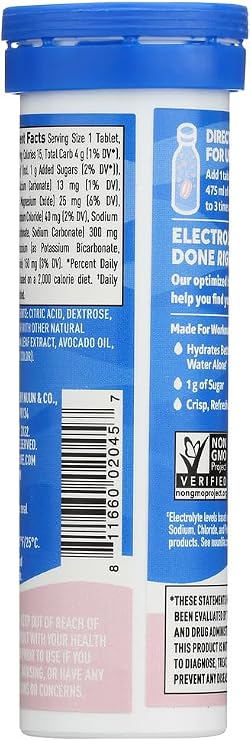 Nuun Hydration: Strawberry Lemonade Electrolyte Drink Tablets (2 Tubes of 10 Tabs)